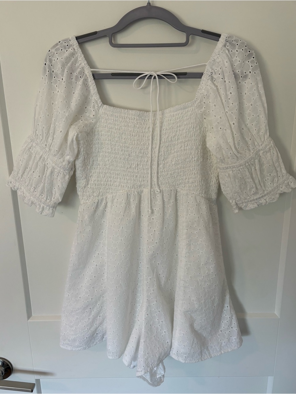 Urban Outfitters Kimchi Blue “Ivy” White Eyelet Romper - Medium - Picture 11 of 12